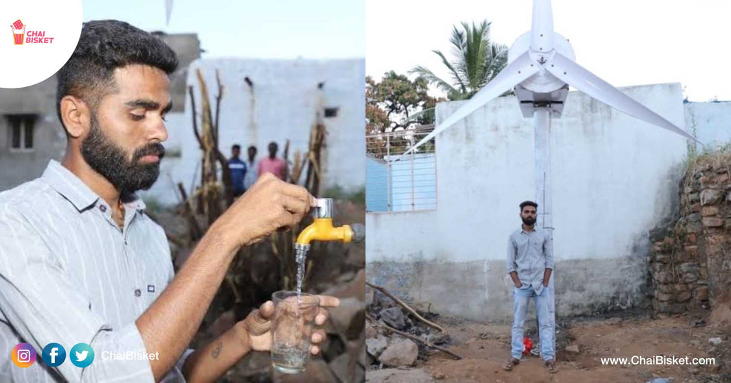 Meet 23 Year Old Telugu Engineer, Who Built A Wind Turbine That Produces Both Electricity & Drinking Water