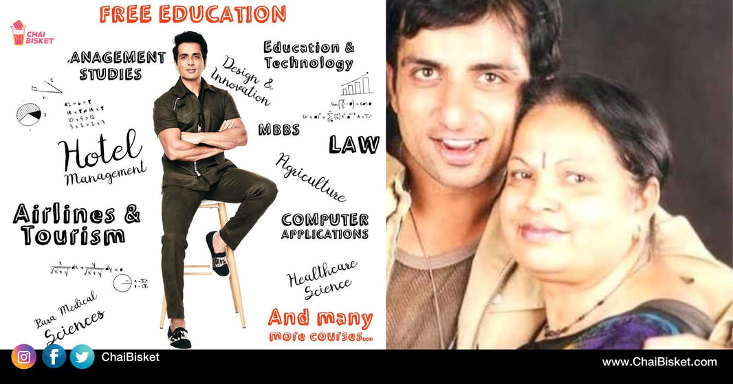Sonu Sood Does It Yet Again: Offers Scholarships To Poor Students In His Late Mother's Name