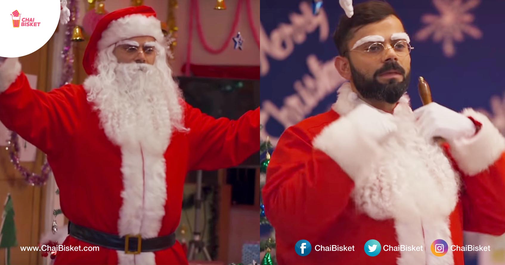 If You Still Haven't Watched, You Need To Watch This Cutest Video Of Kohli Becoming Santa For A Cause